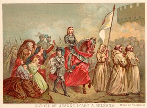 Vstup Johanky z Arku do Orleans, 1429 (chromolitho)